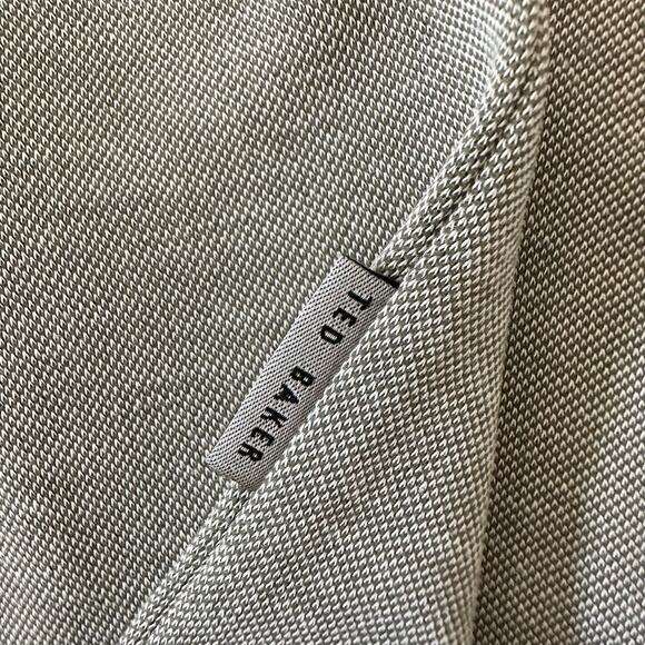 Ted Baker Shred Tipped Pique Polo In Khaki - Picture 9 of 9